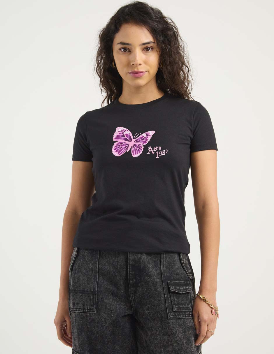 Playera manga corta cuello redondo mujer 2