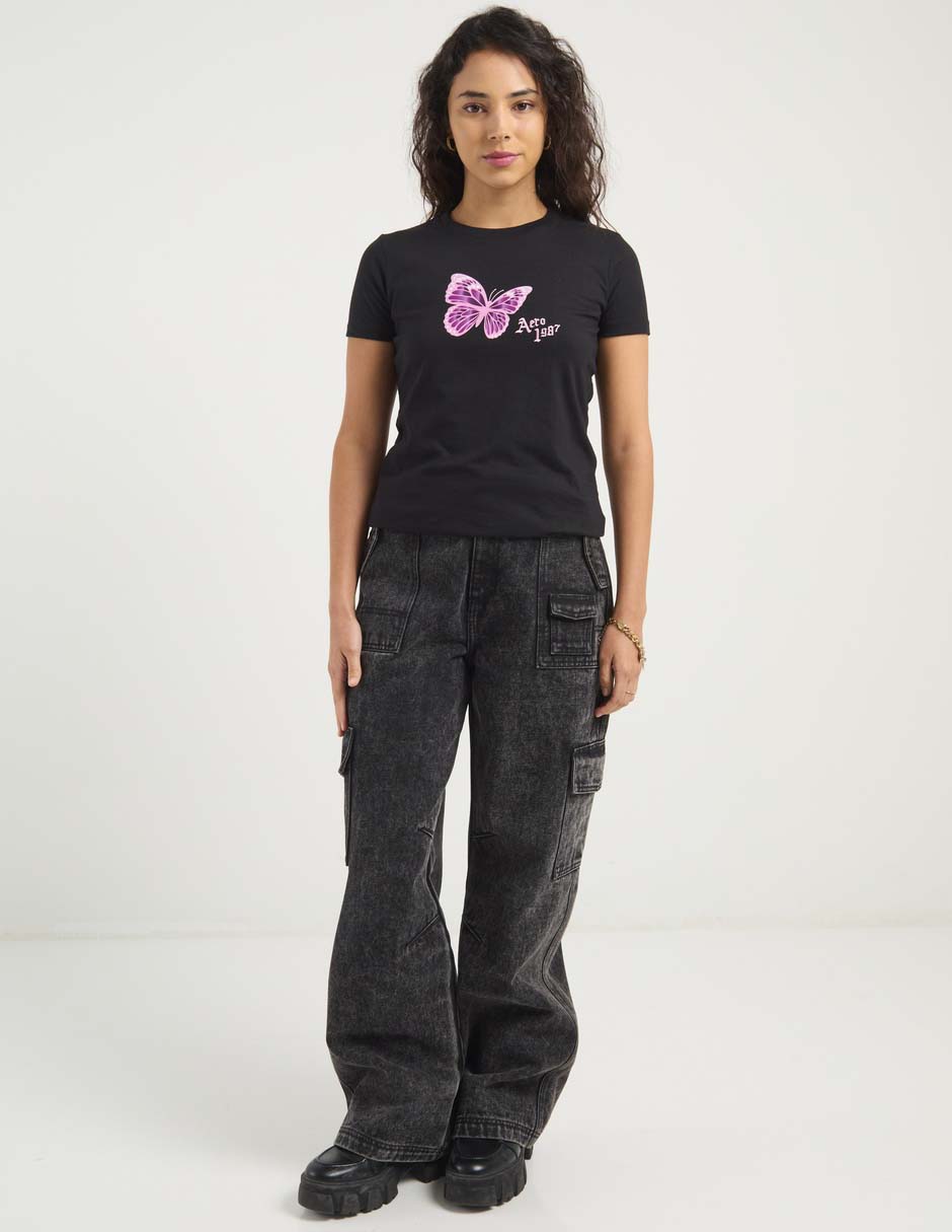 Playera manga corta cuello redondo mujer 3