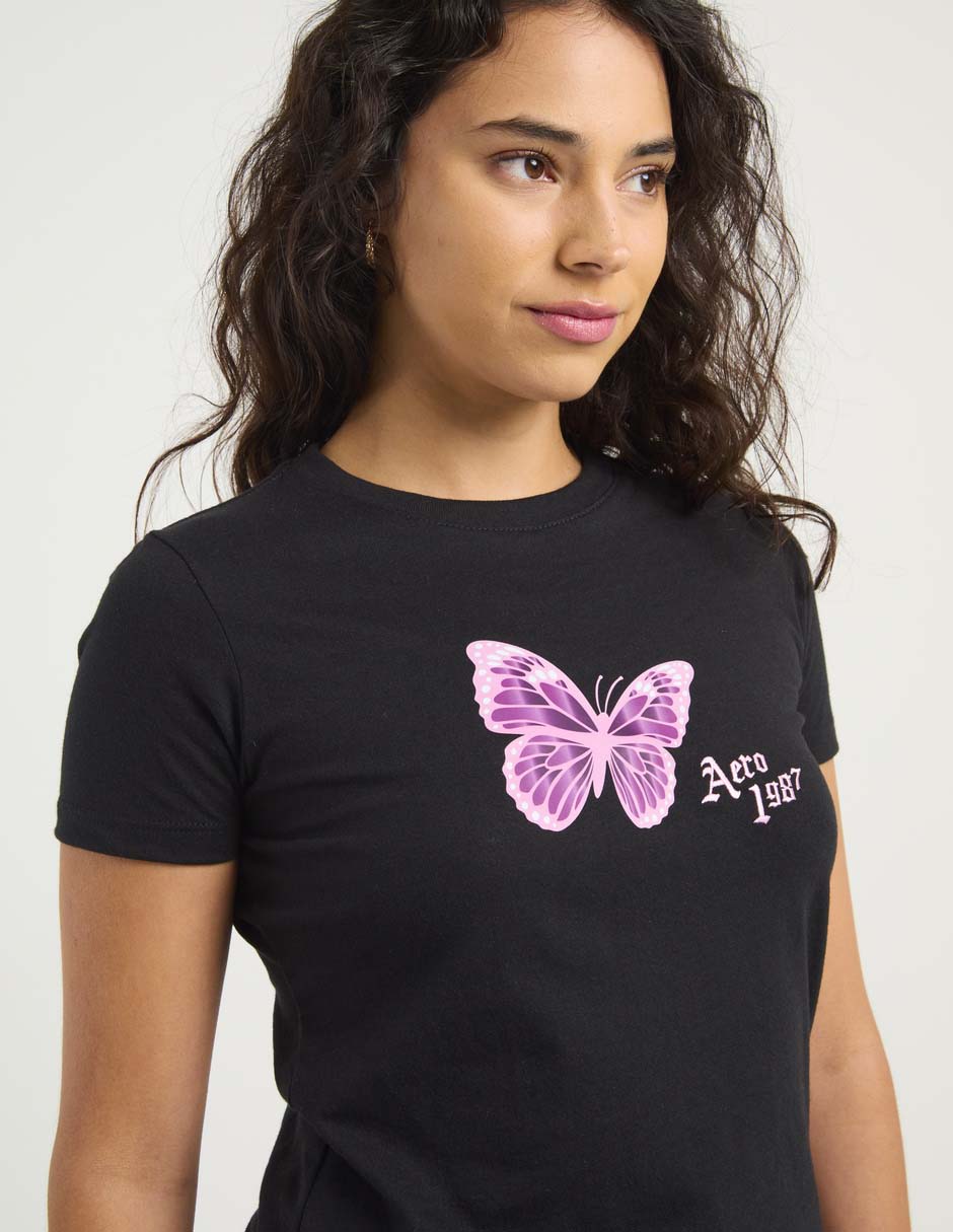 Playera manga corta cuello redondo mujer 4