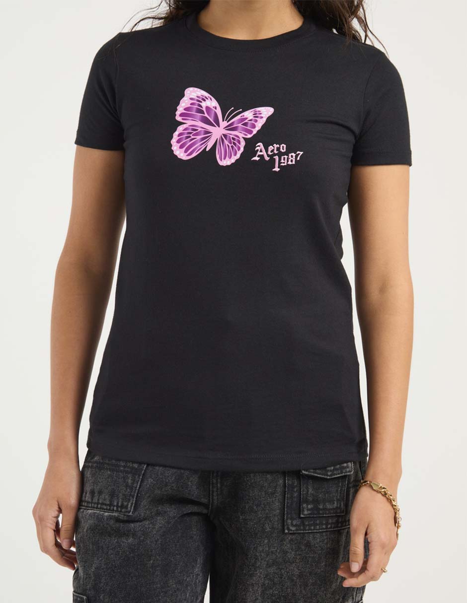 Playera manga corta cuello redondo mujer 7