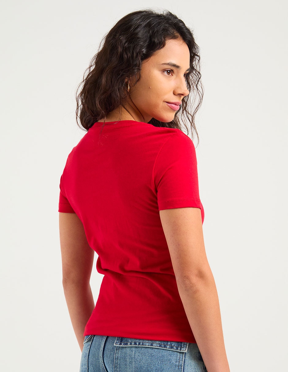 Playera manga corta cuello redondo para mujer 6