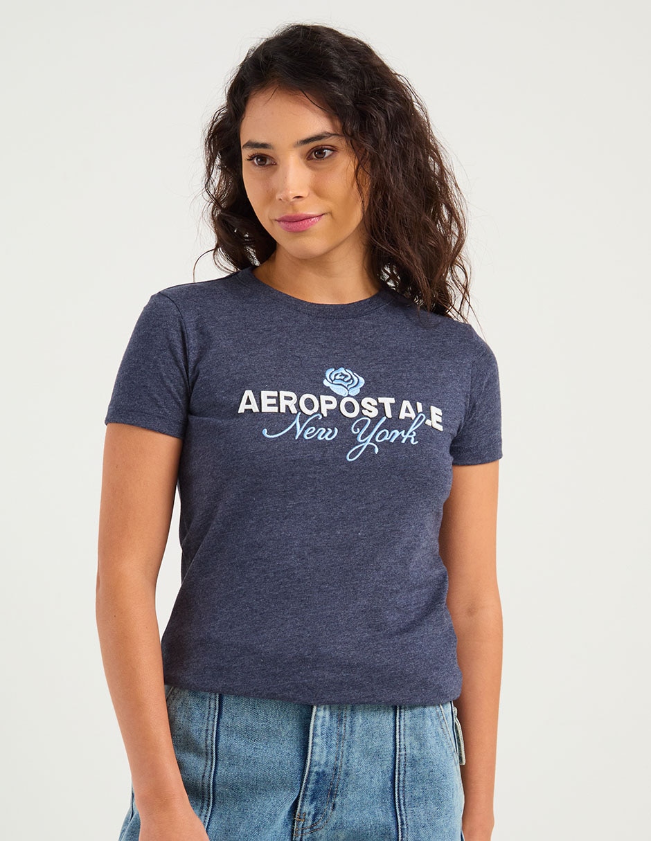 Playera manga corta cuello redondo para mujer Playera manga corta cuello redondo para mujer