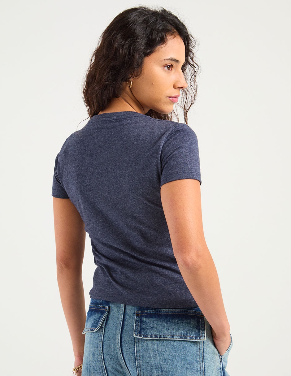 Playera manga corta cuello redondo para mujer 6