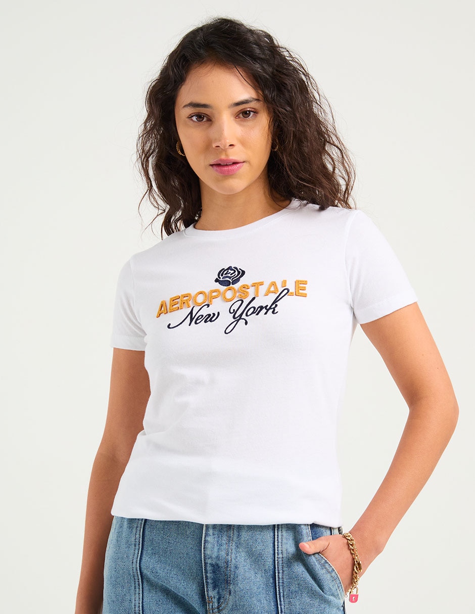 Playera manga corta cuello redondo mujer 2