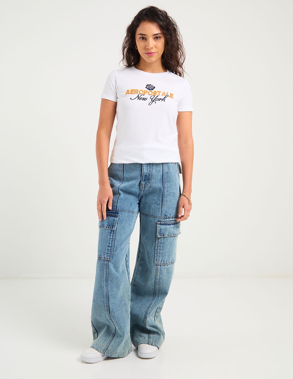 Playera manga corta cuello redondo mujer 3