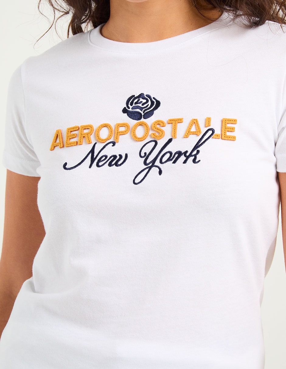Playera manga corta cuello redondo mujer 5