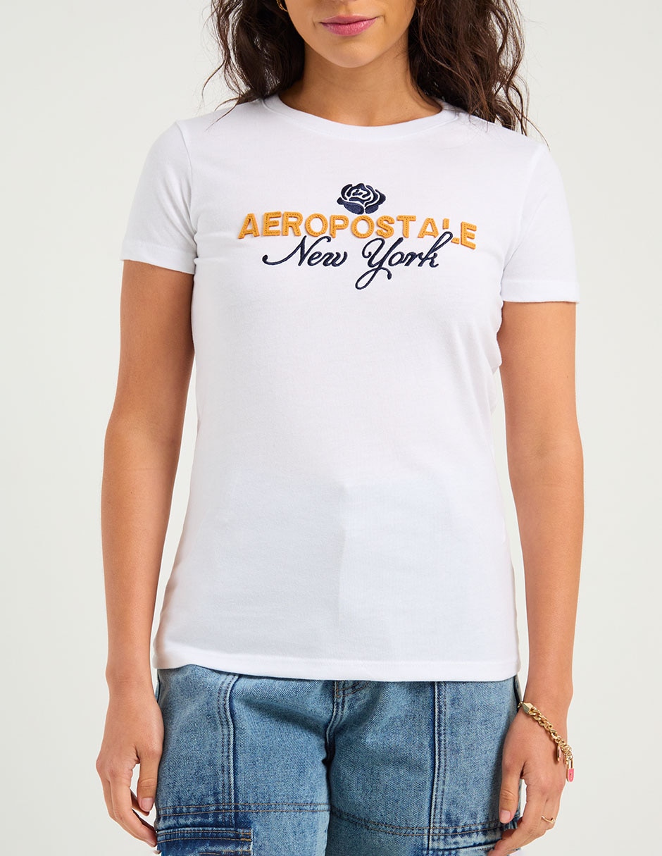 Playera manga corta cuello redondo mujer 7