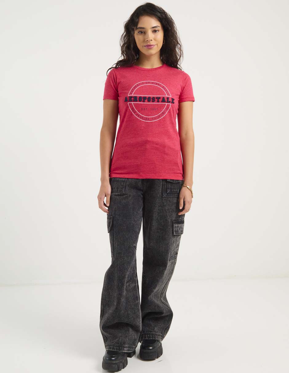 Playera manga corta cuello redondo mujer 5