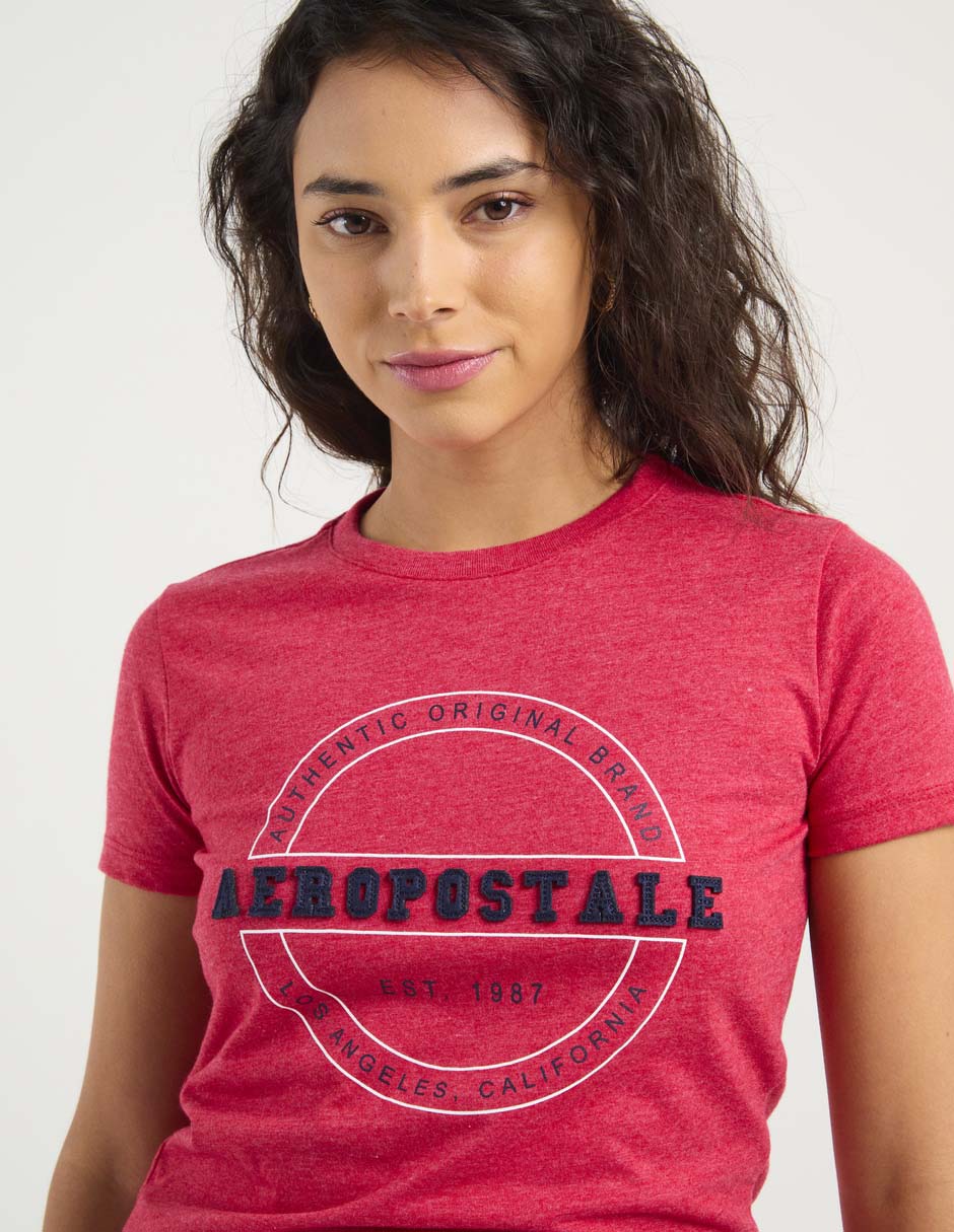 Playera manga corta cuello redondo mujer 4