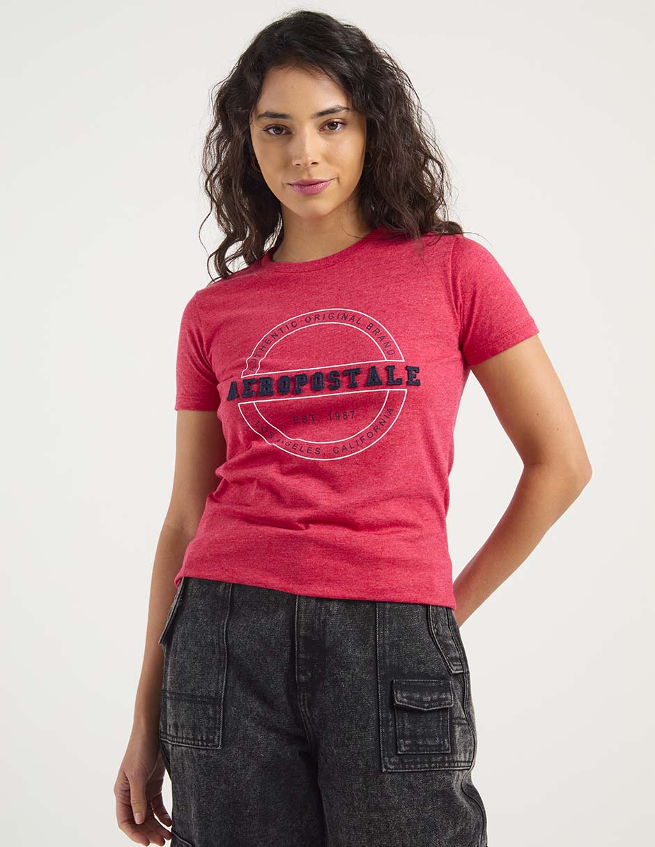 Playera manga corta cuello redondo para mujer Playera manga corta cuello redondo para mujer