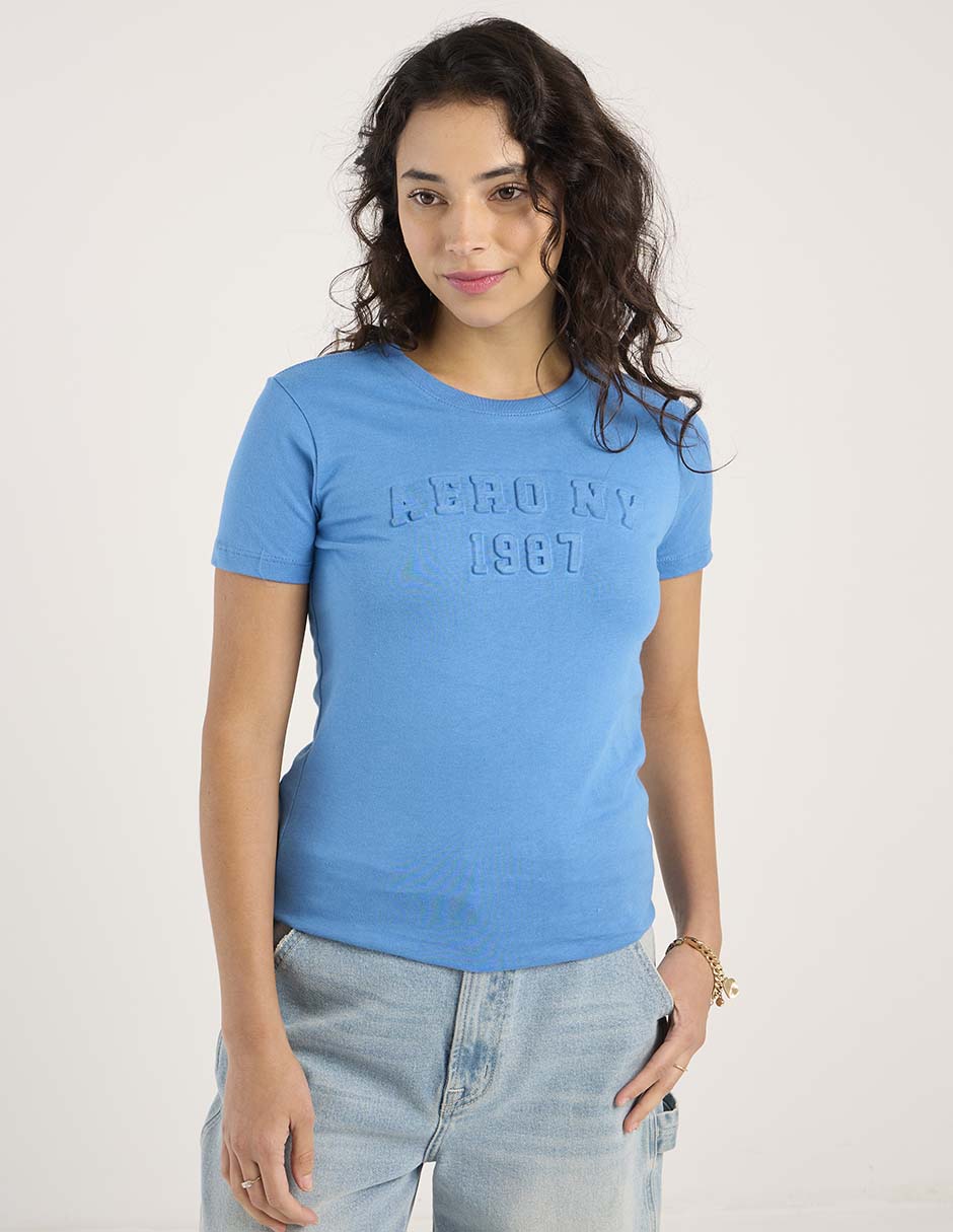 Playera manga corta Aero cuello redondo para mujer