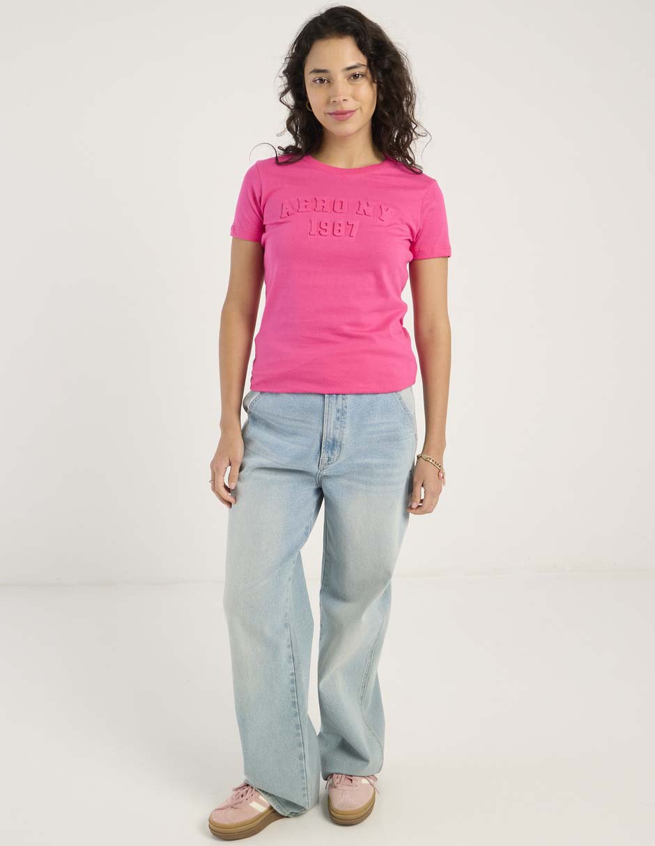 Playera manga corta cuello redondo mujer 5
