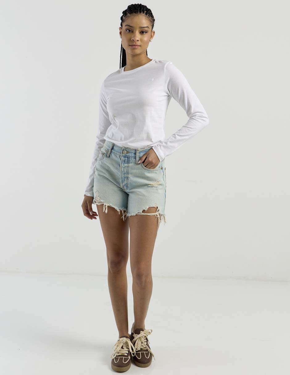 Playera manga larga Aero cuello redondo para mujer