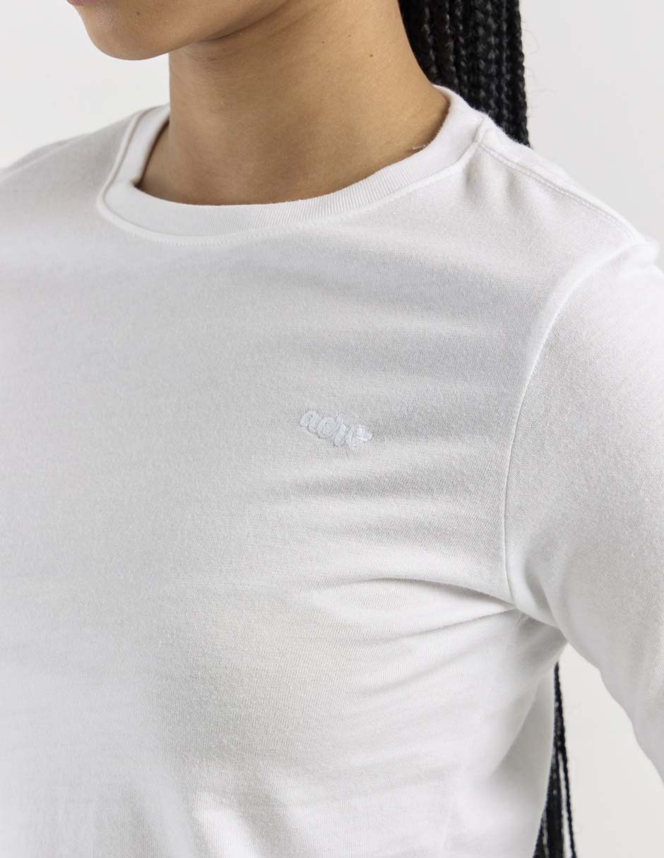 Playera manga larga Aero cuello redondo para mujer