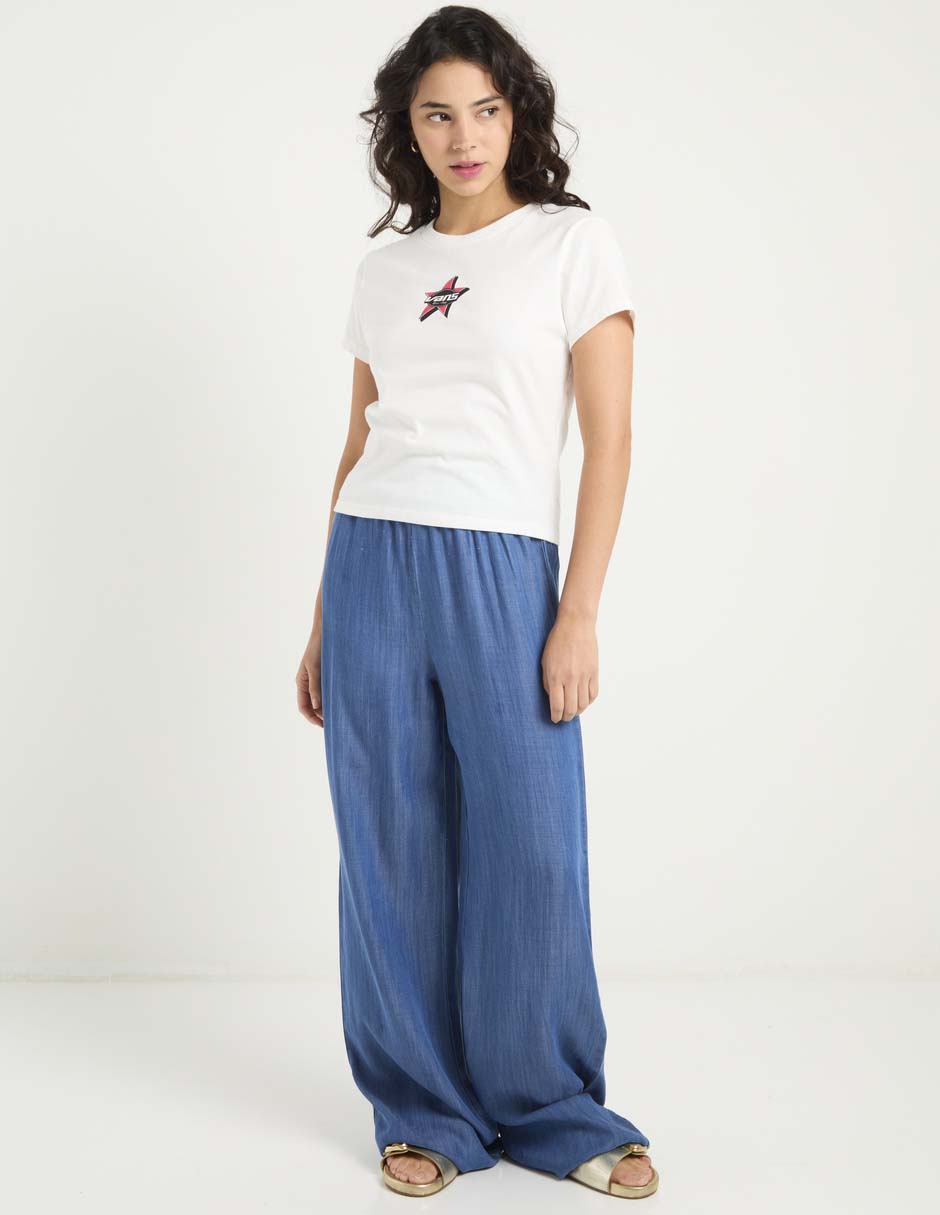 Jeans relaxed wide leg a la cintura Aéropostale para mujer