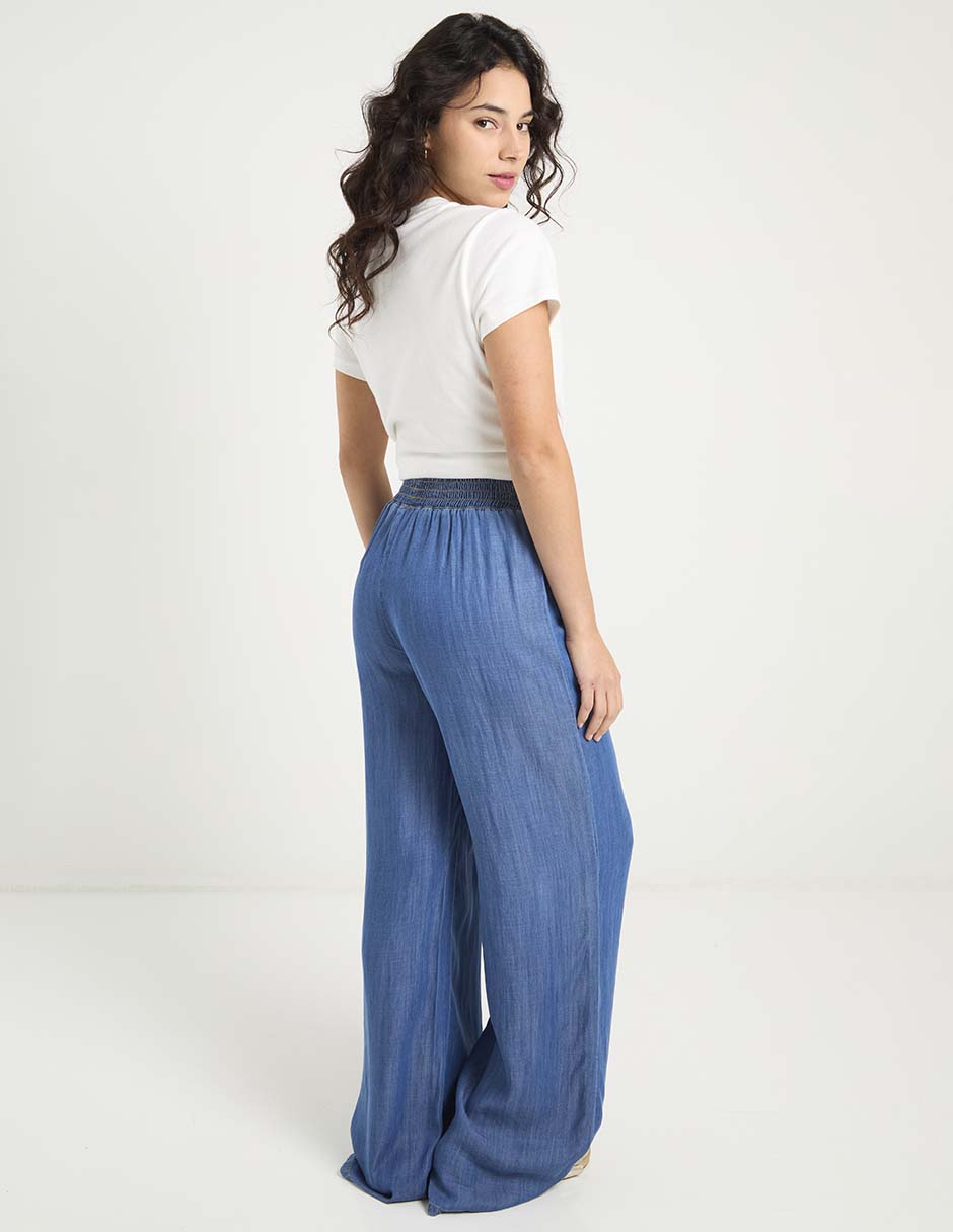 Jeans relaxed wide leg a la cintura Aéropostale para mujer