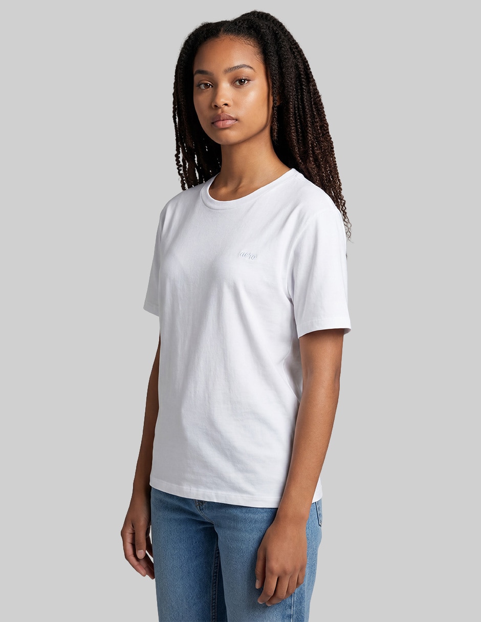 Playera manga corta cuello redondo para mujer 4