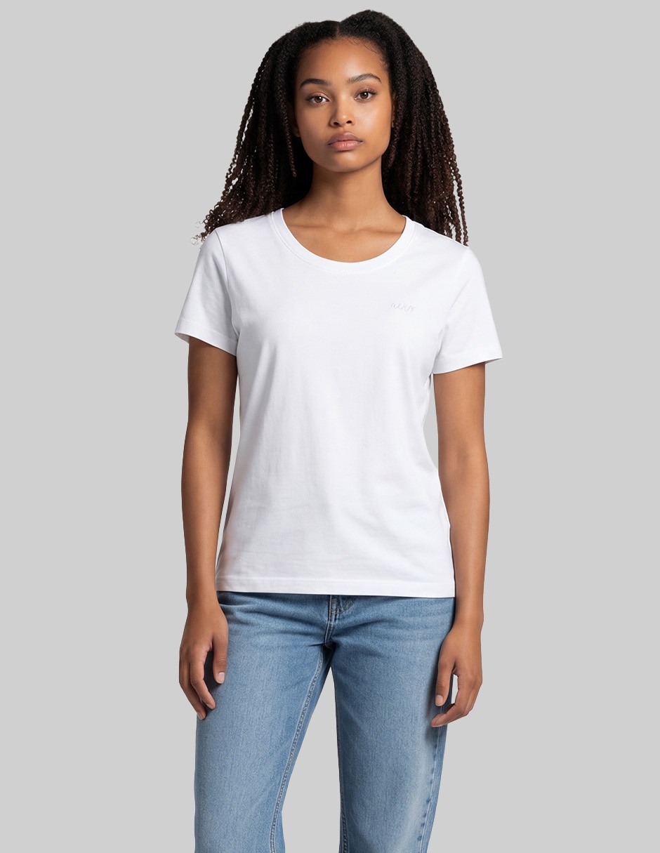 Playera manga corta cuello redondo para mujer 1