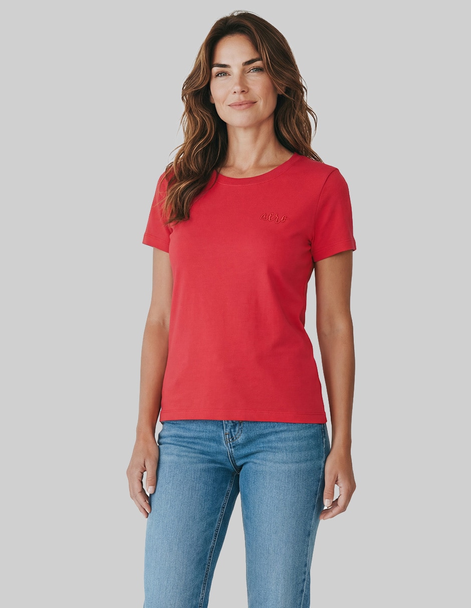 Playera manga corta Aero cuello redondo para mujer
