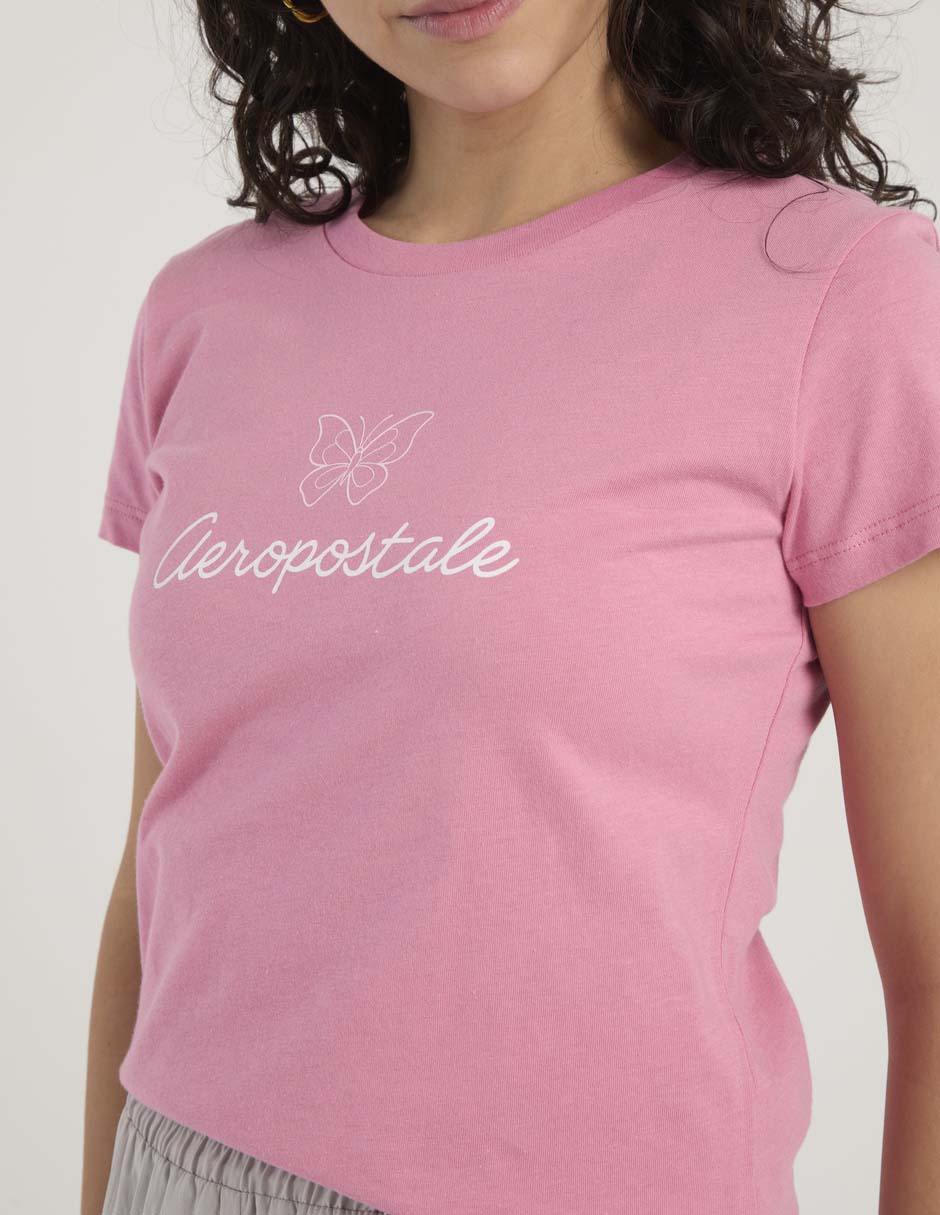 Playera manga corta cuello redondo para mujer 5