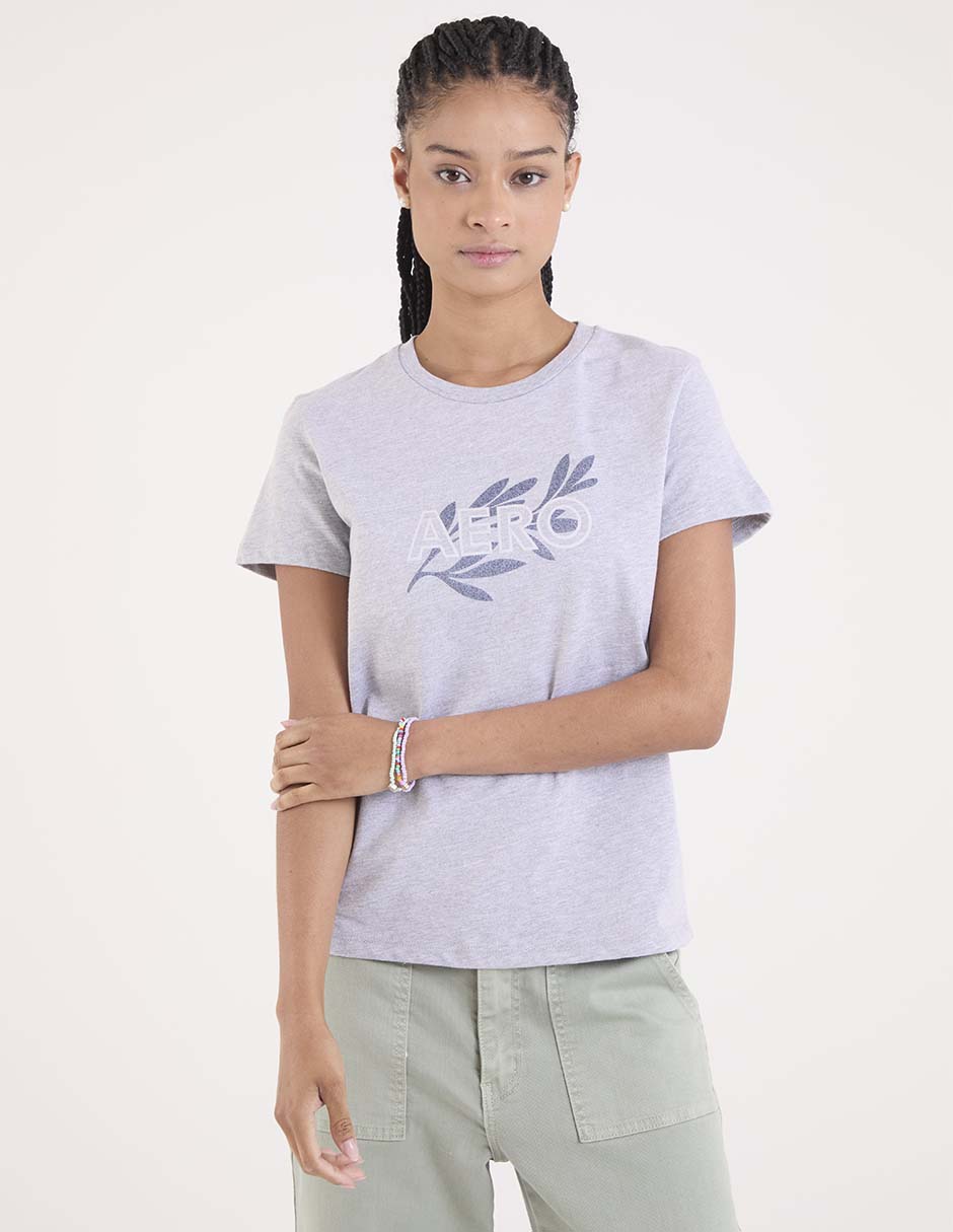 Playera manga corta cuello redondo para mujer Playera manga corta cuello redondo para mujer
