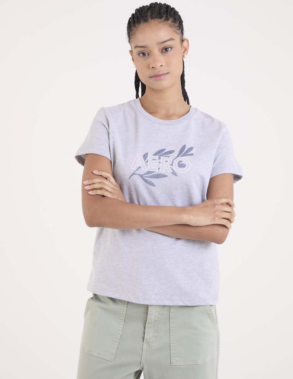Playera manga corta Aero cuello redondo para mujer