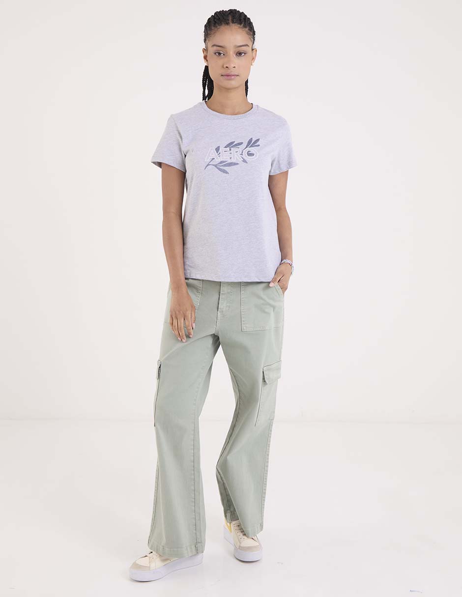 Playera manga corta Aero cuello redondo para mujer