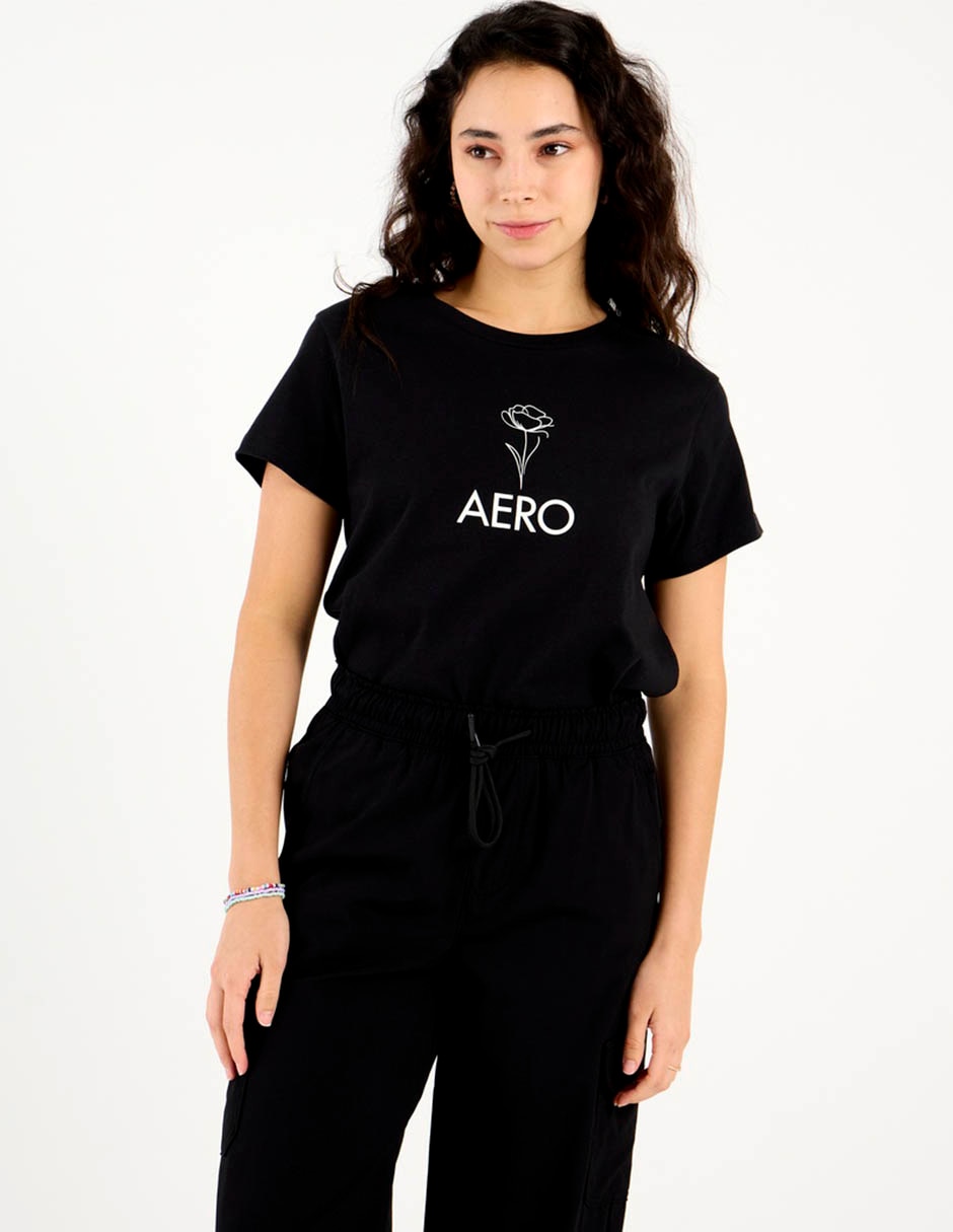 Playera manga corta Aero cuello redondo para mujer