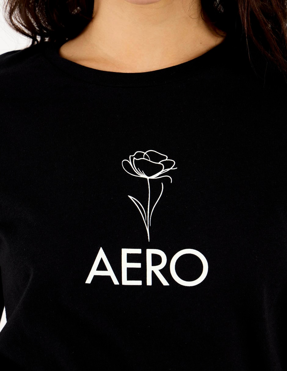 Playera manga corta Aero cuello redondo para mujer