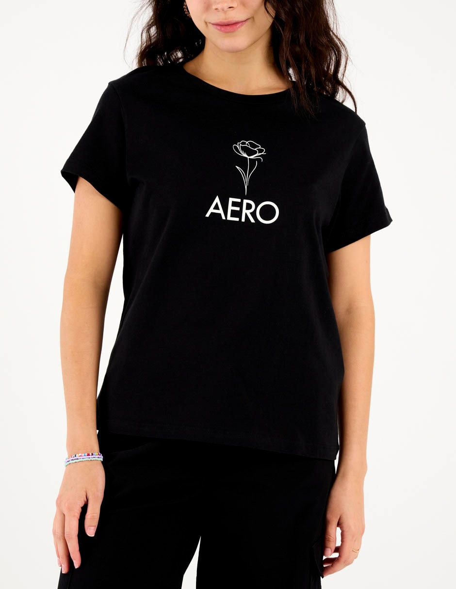 Playera manga corta Aero cuello redondo para mujer