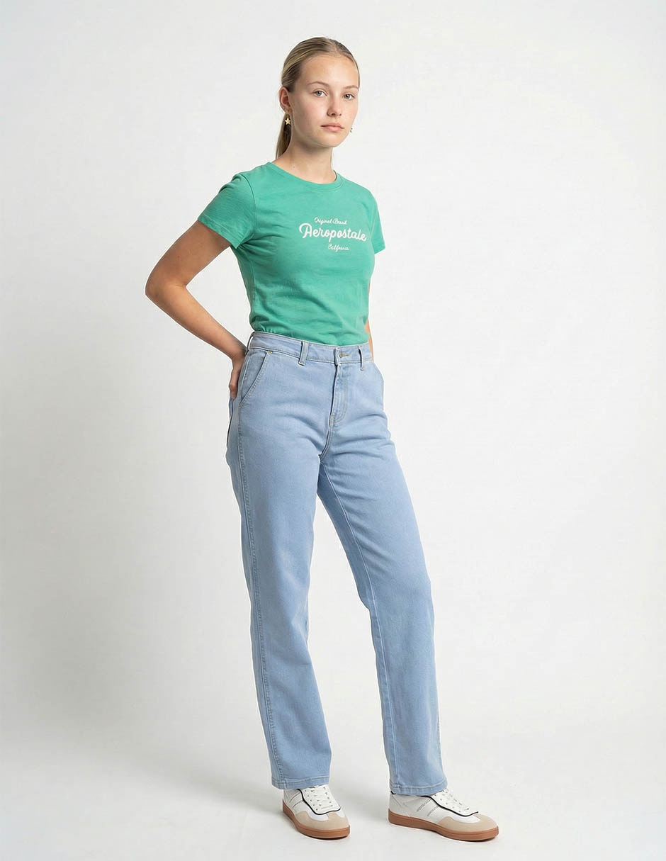 Jeans straight Aéropostale para mujer 4