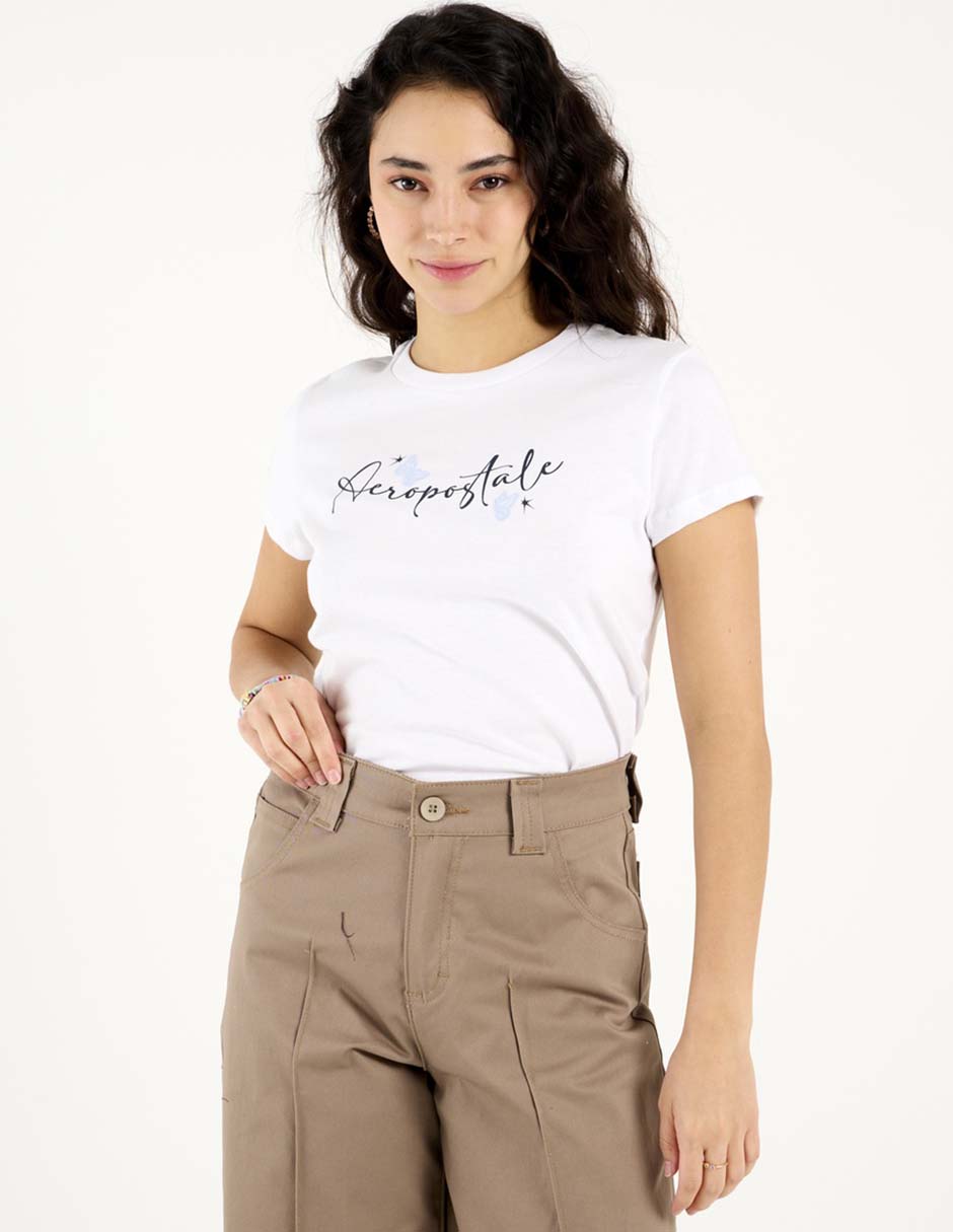 Playera manga corta cuello redondo para mujer 6