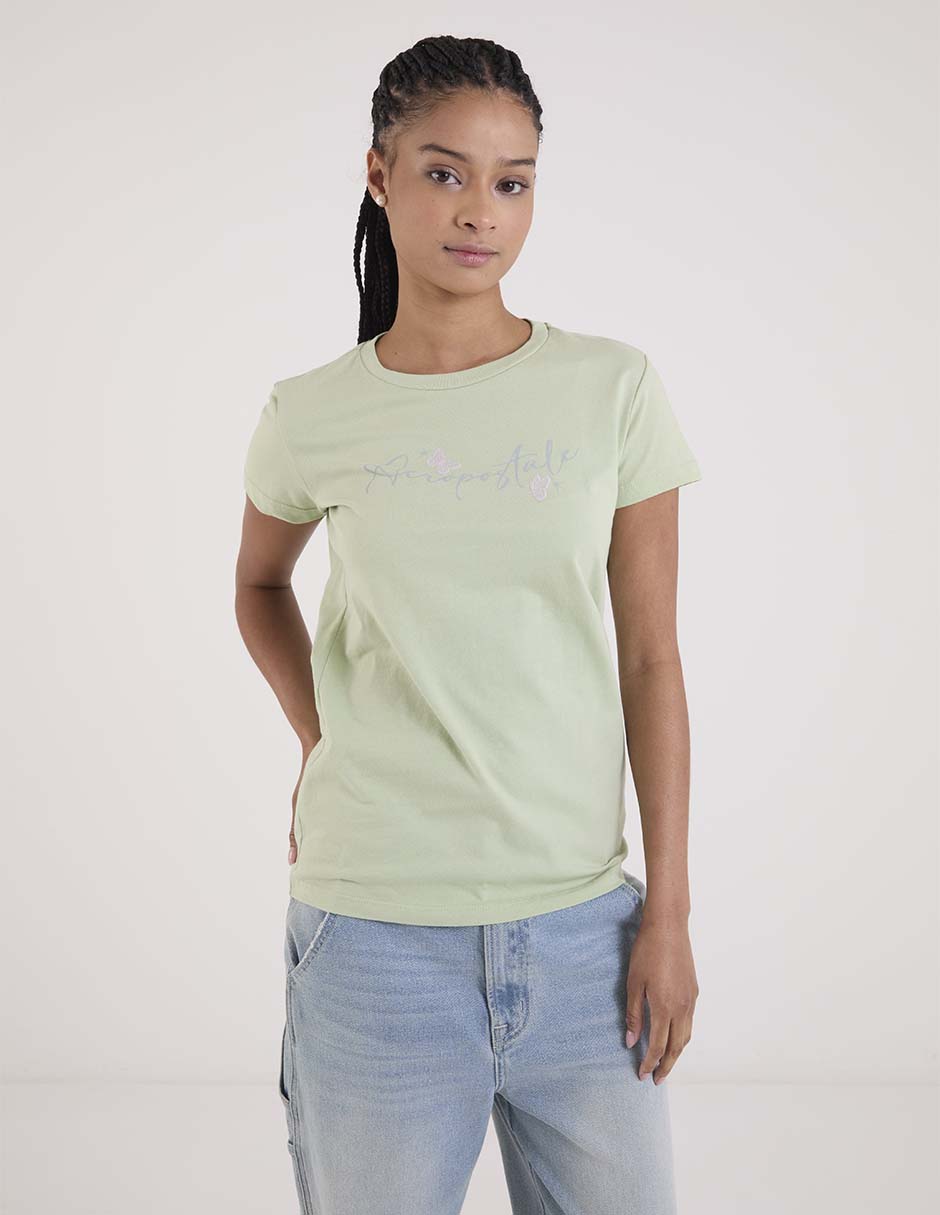 Playera manga corta Aéropostale cuello redondo para mujer Playera manga corta Aéropostale cuello redondo para mujer