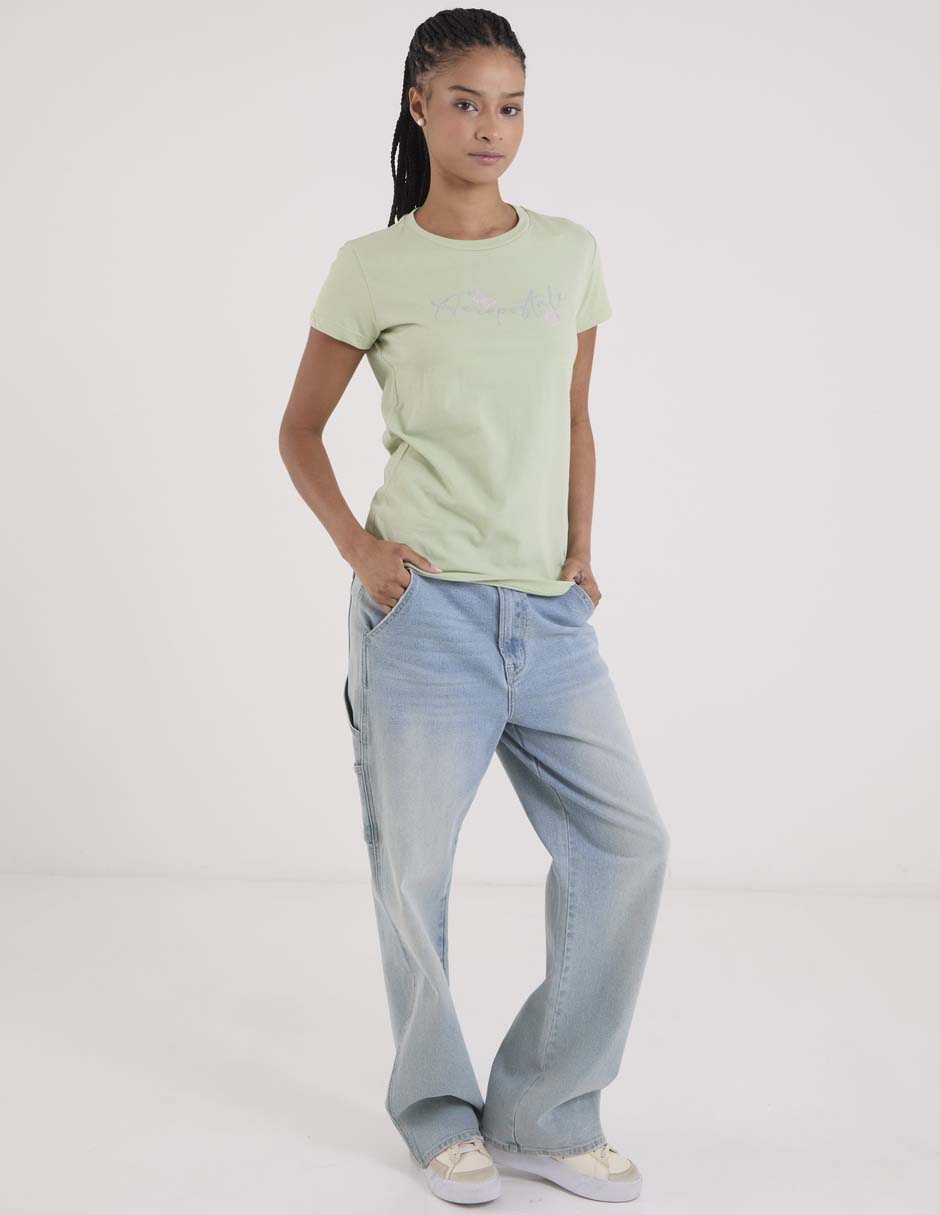 Playera manga corta Aéropostale cuello redondo para mujer