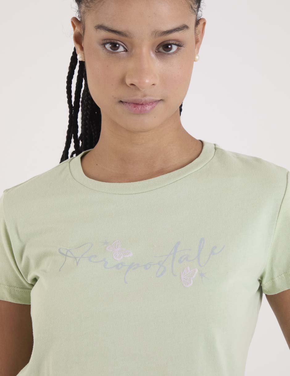 Playera manga corta Aéropostale cuello redondo para mujer