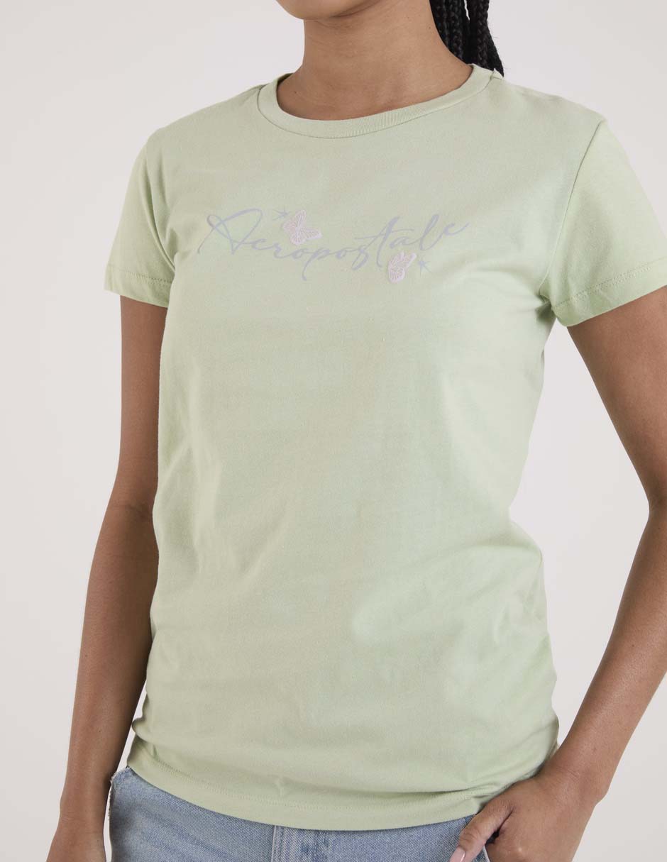Playera manga corta Aéropostale cuello redondo para mujer