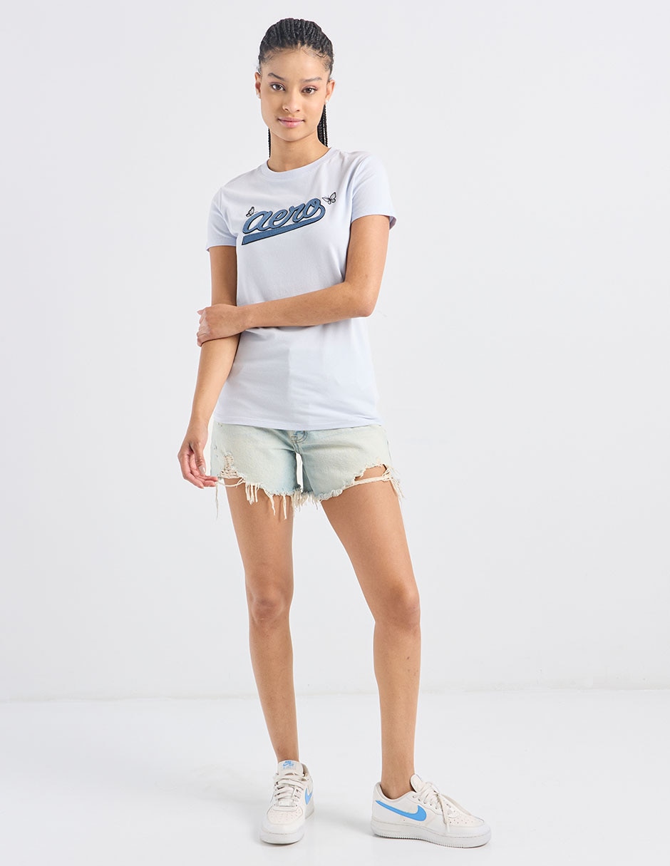 Playera manga corta cuello redondo mujer 3