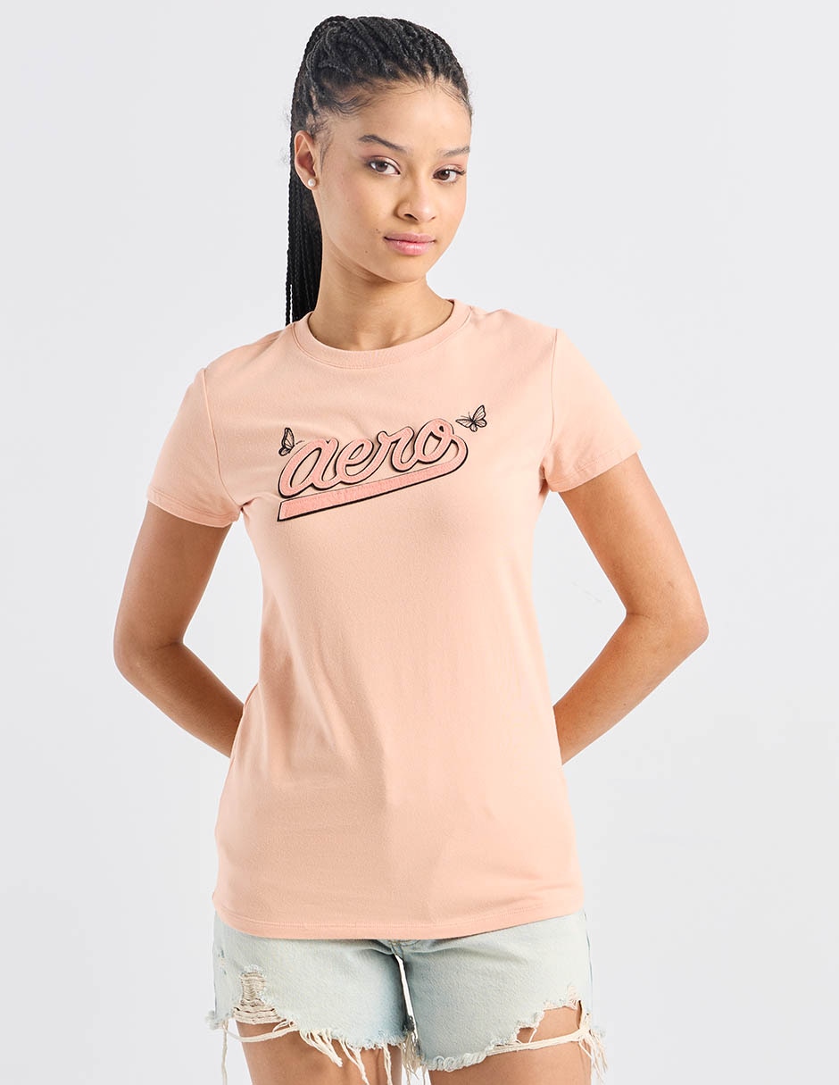 Playera manga corta cuello redondo para mujer 2