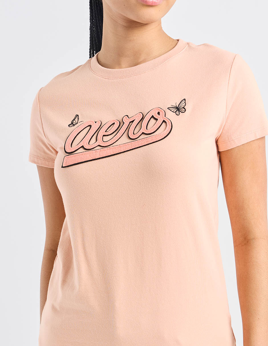 Playera manga corta cuello redondo para mujer 4