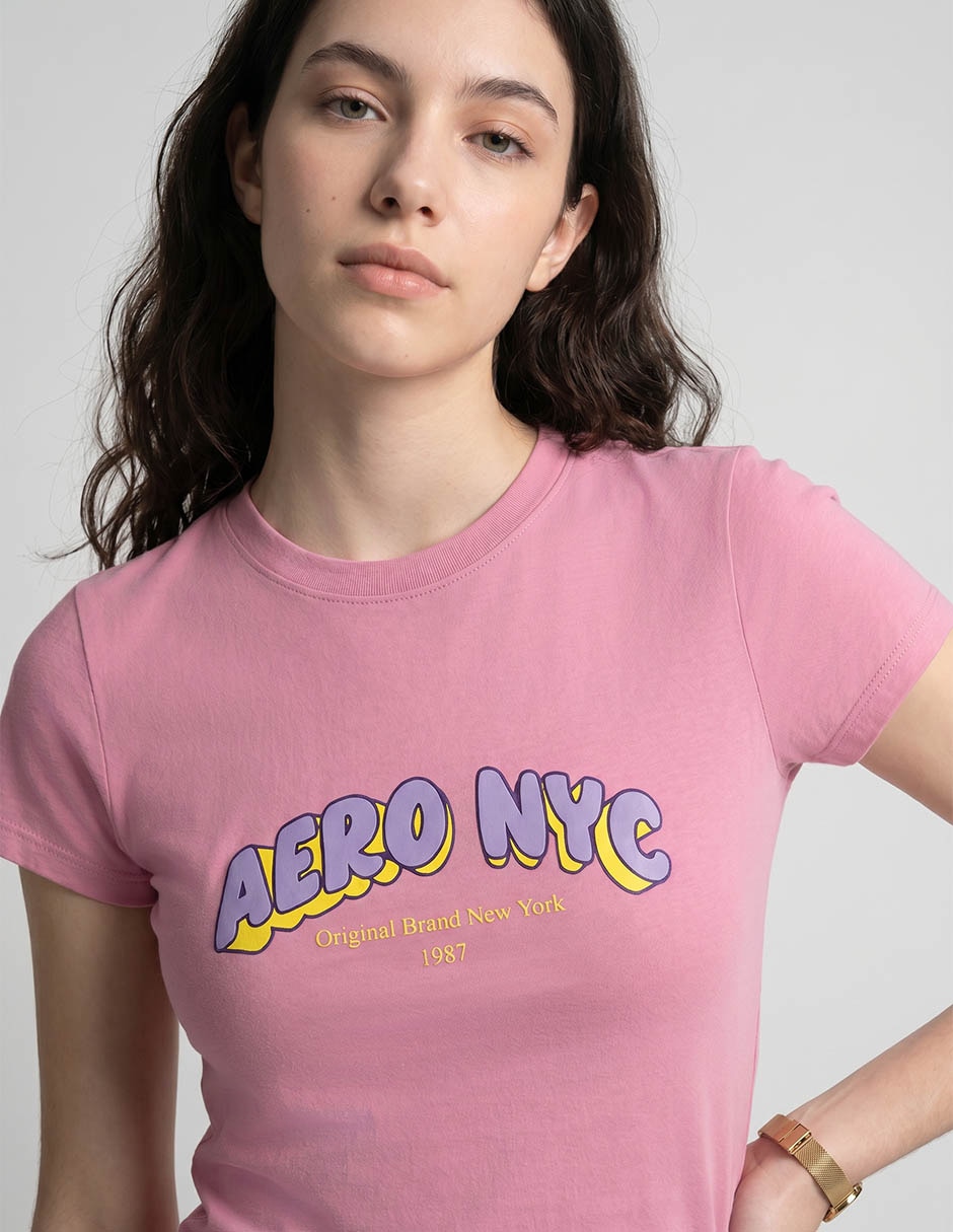 Playera manga corta Aero cuello redondo para mujer
