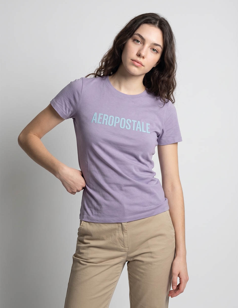 Playera manga corta Aeropostale cuello redondo para mujer