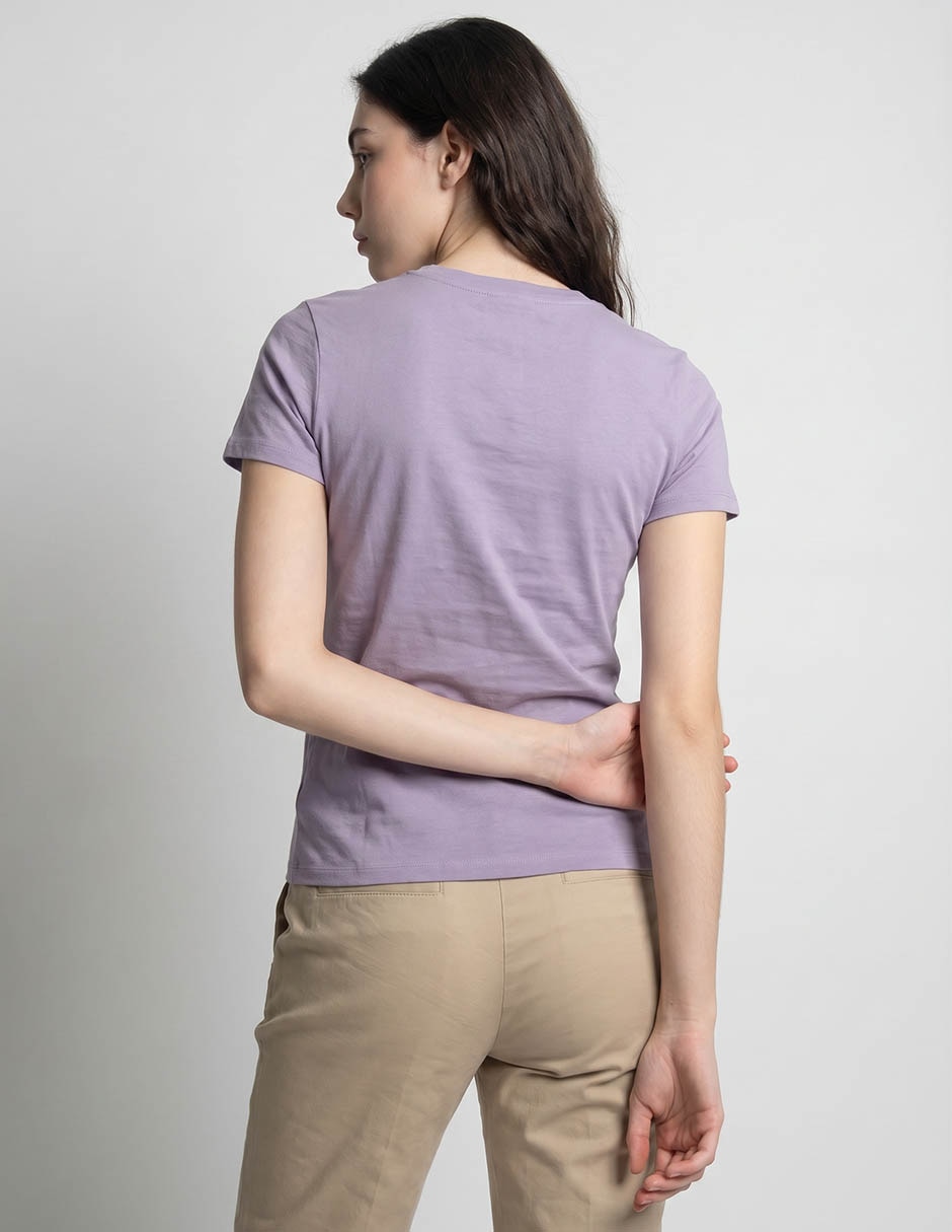Playera manga corta cuello redondo para mujer 2