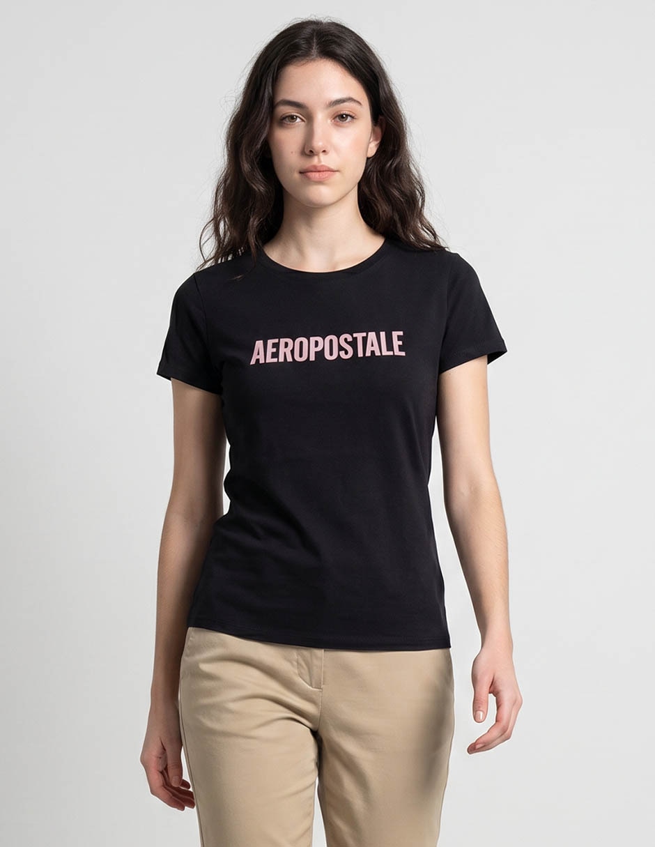 Playera manga corta cuello redondo para mujer 1