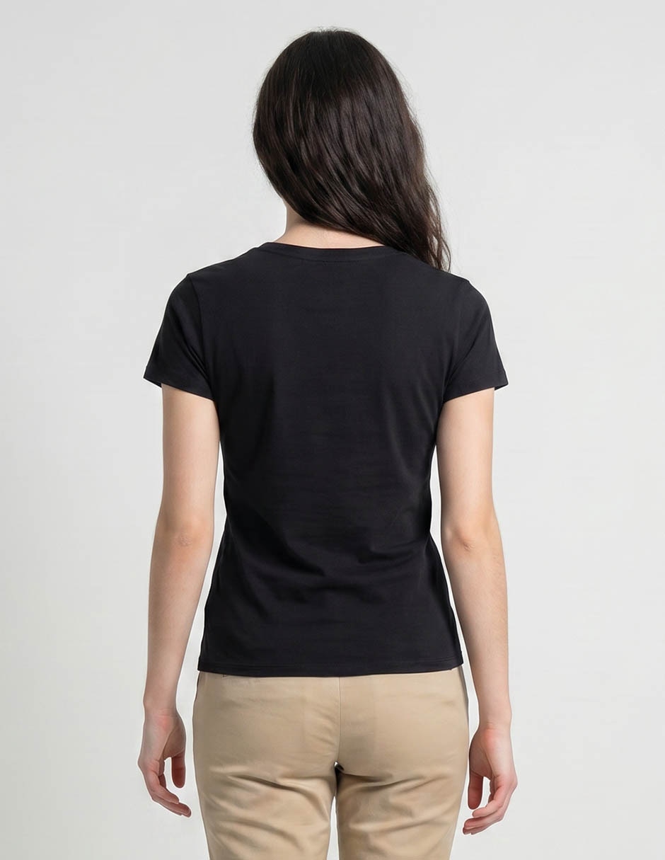 Playera manga corta cuello redondo para mujer 2