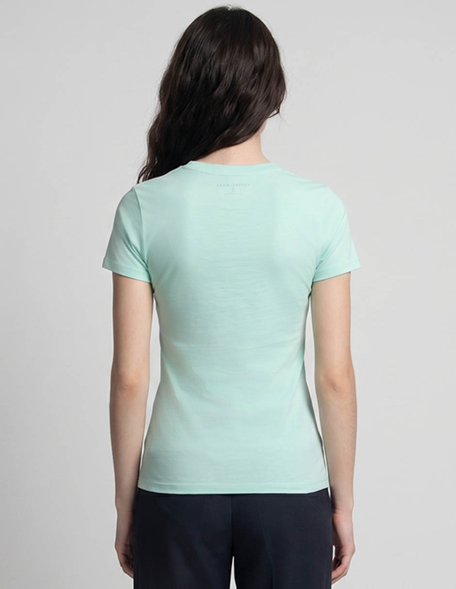 Playera manga corta cuello redondo para mujer 2