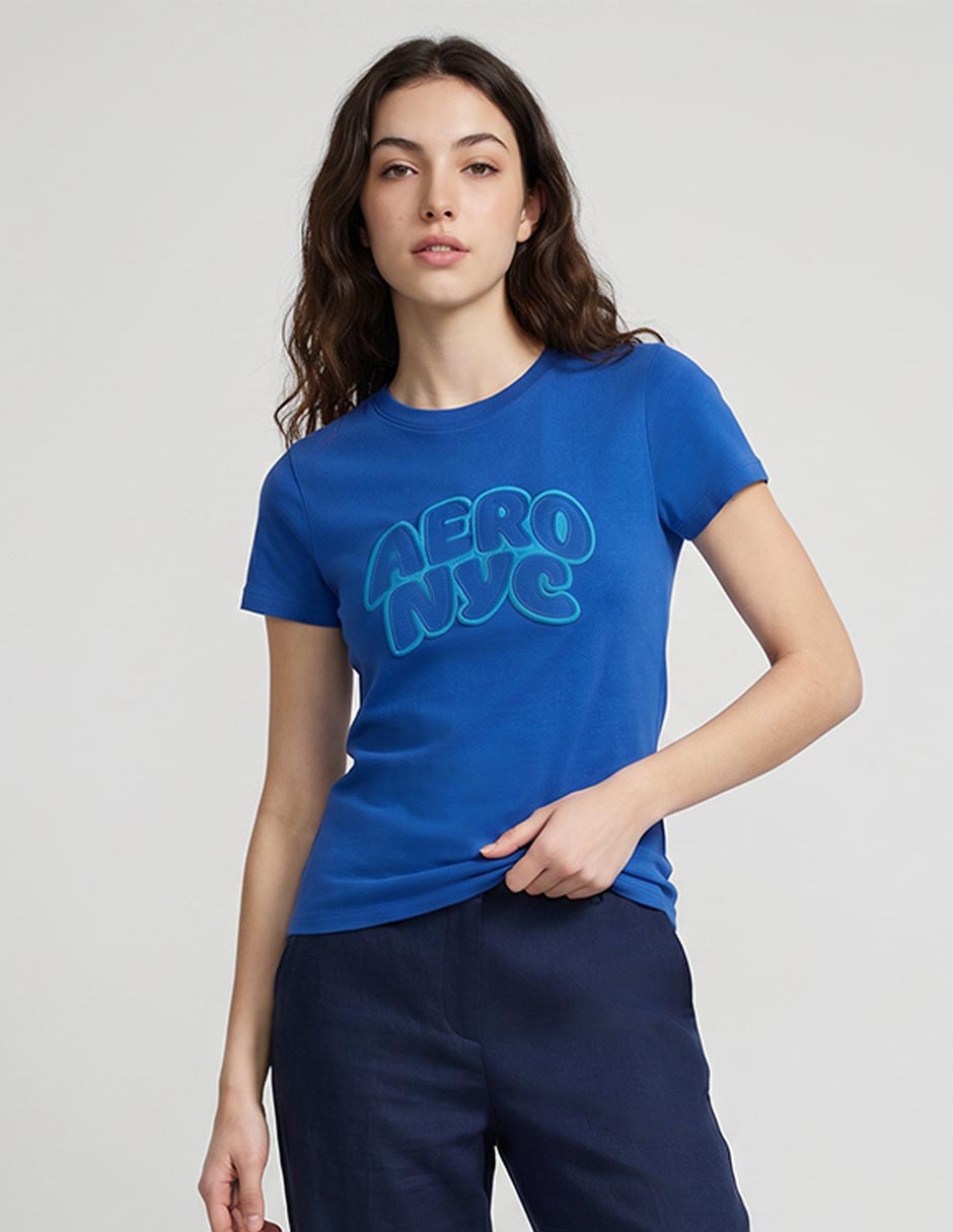 Playera manga corta Aéropostale cuello redondo para mujer