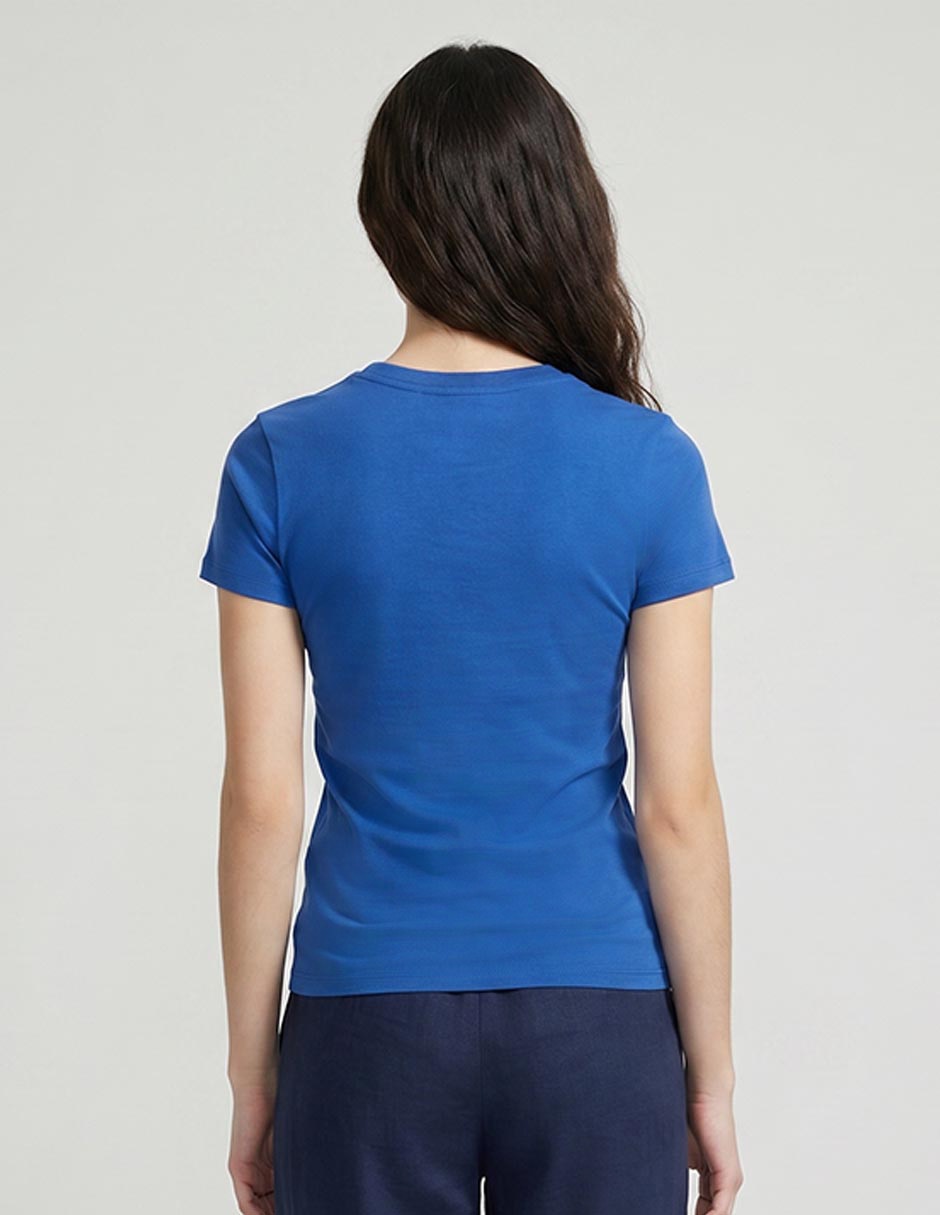 Playera manga corta cuello redondo para mujer 2