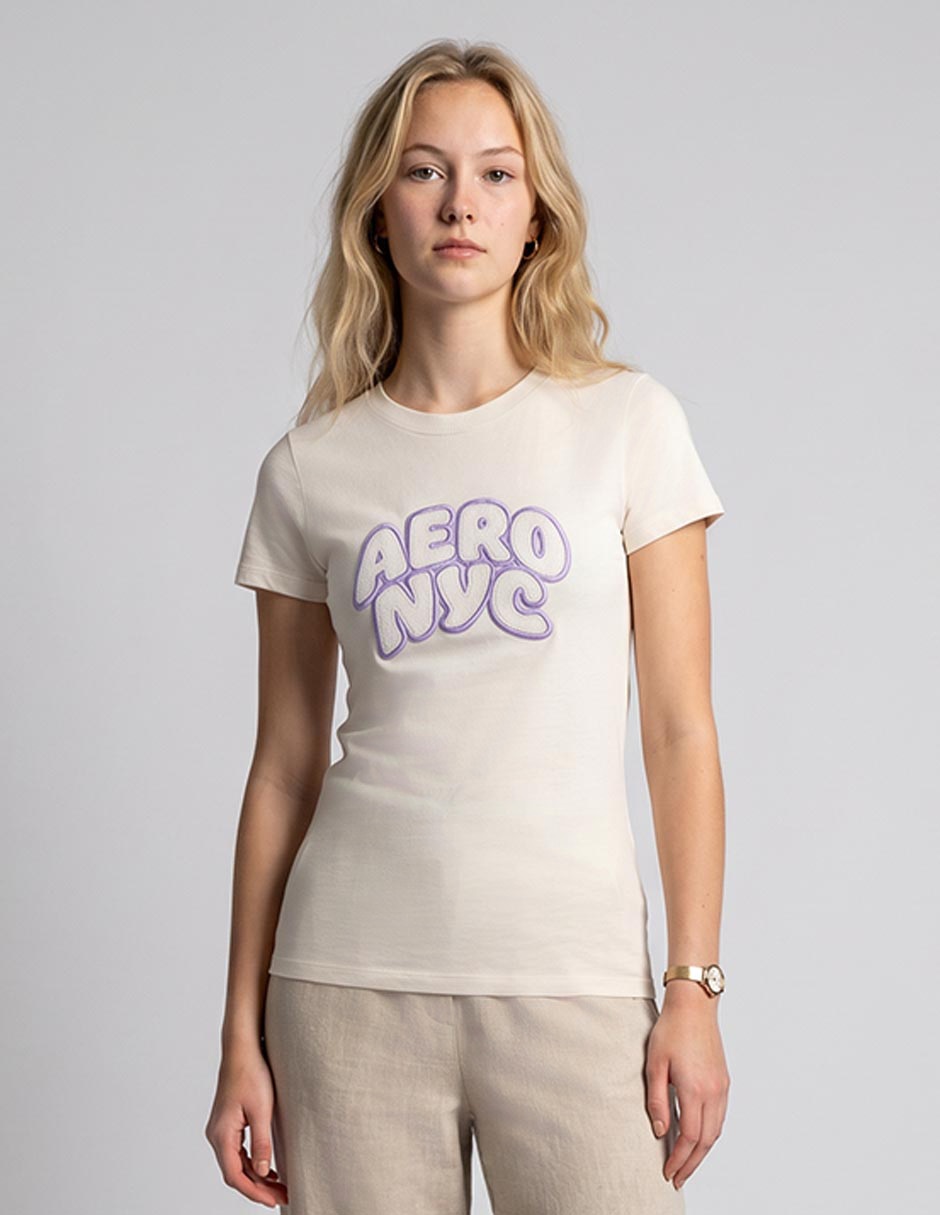 Playera manga corta Aero cuello redondo para mujer