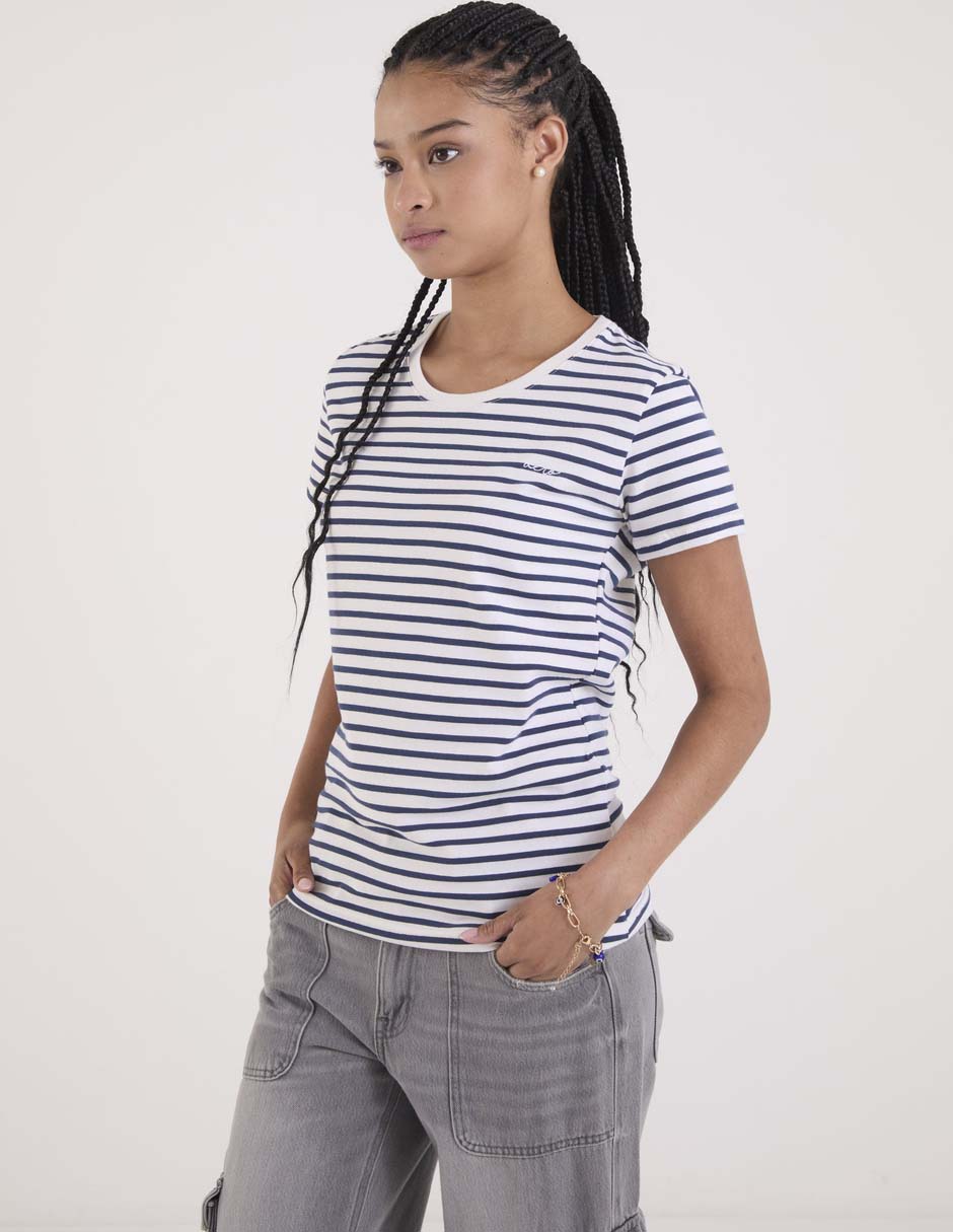 Playera manga corta cuello redondo para mujer Playera manga corta cuello redondo para mujer