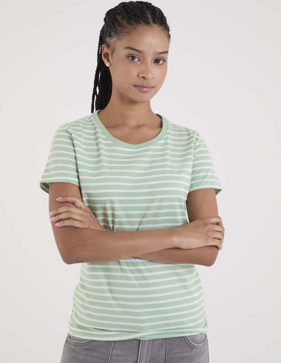 Playera manga corta cuello redondo para mujer 2